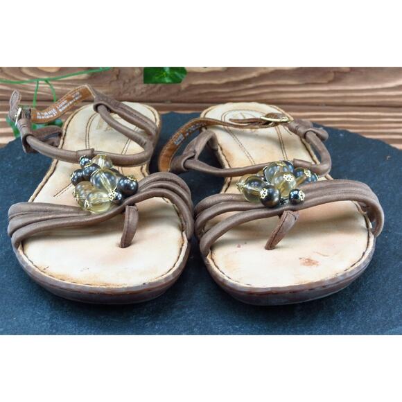 Clarks Size 9.5 M Brown Gladiator Leather Women Sandal Shoes - Picture 2 of 7